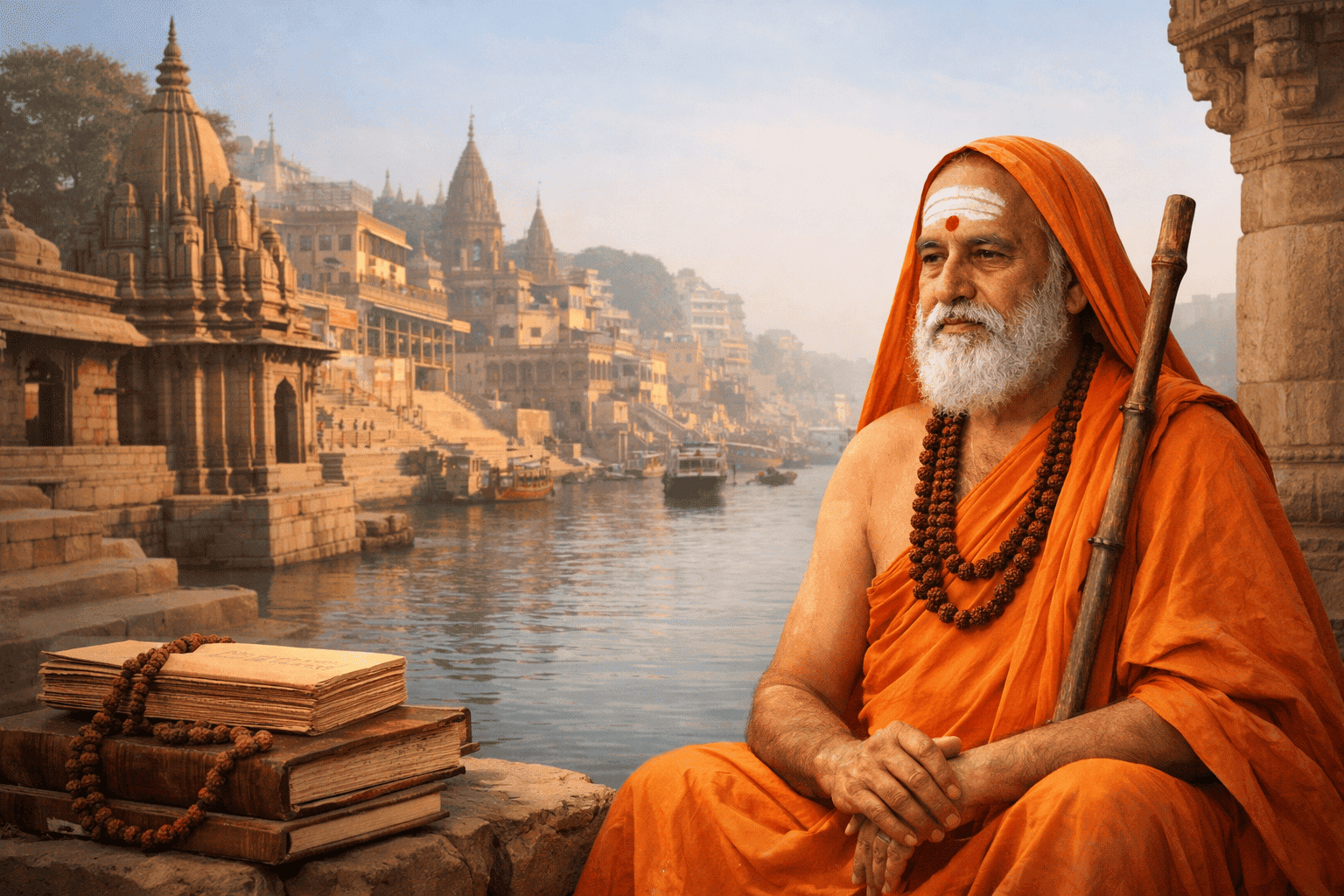 Symbolic view of Varanasi and Sanatan tradition related to the Jyotish Peeth Shankaracharya controversy